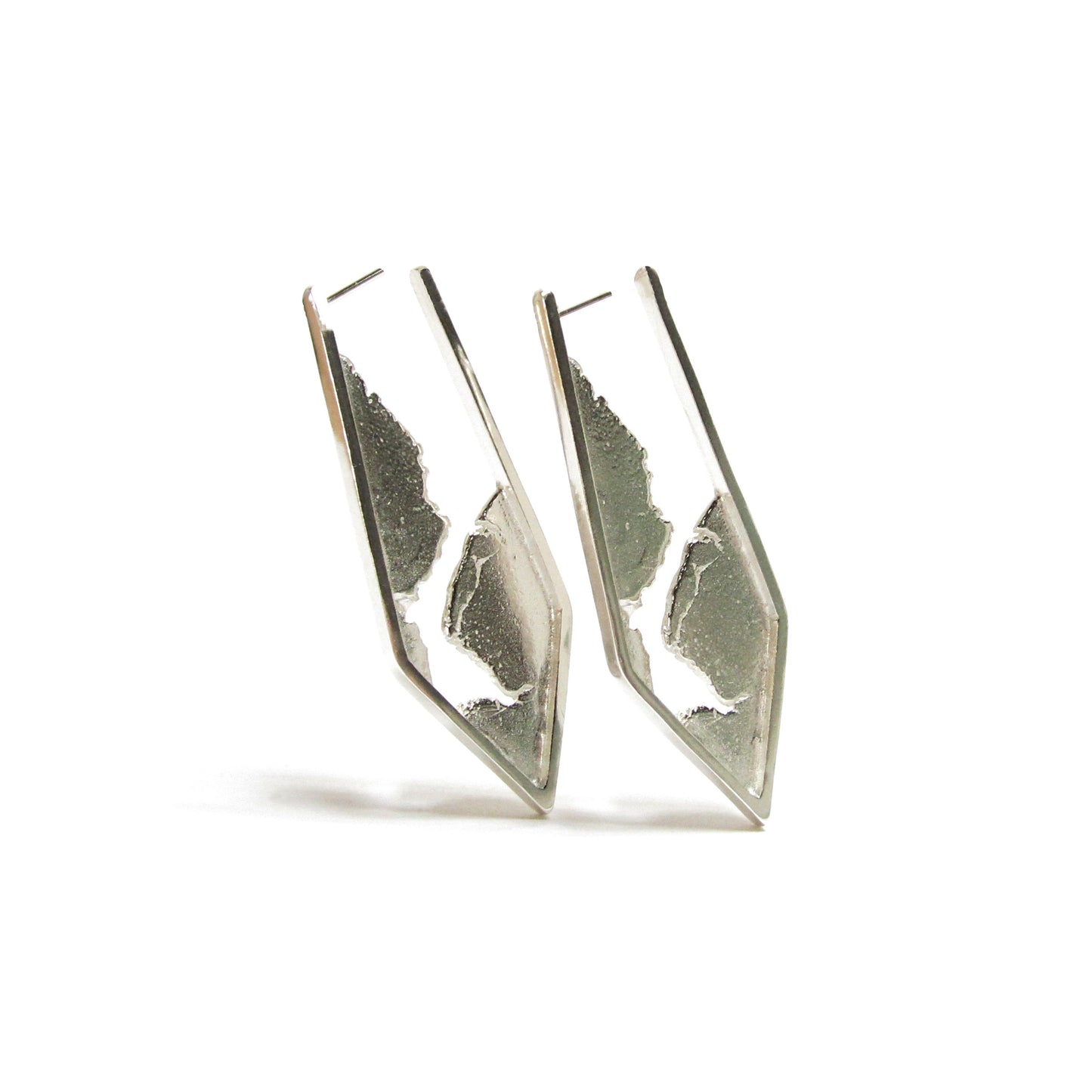 silver hoop earrings by Seth Papac Jewelry